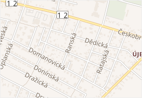 Ranská v obci Praha - mapa ulice