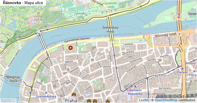 Řásnovka - mapa ulice