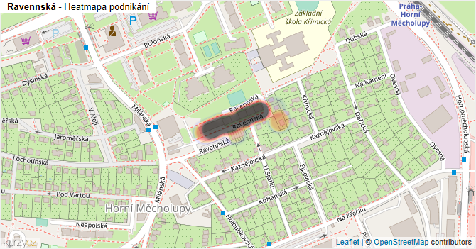 Ravennská - mapa podnikání