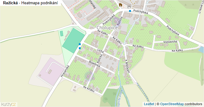Ražická - mapa podnikání