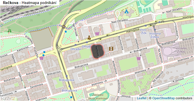 Rečkova - mapa podnikání