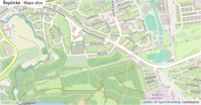 Řepčická - mapa ulice