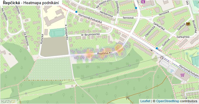 Řepčická - mapa podnikání