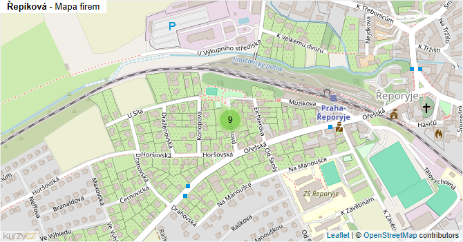 Řepíková - mapa firem