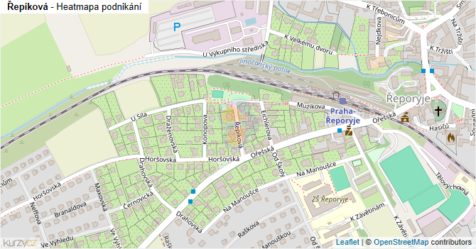 Řepíková - mapa podnikání
