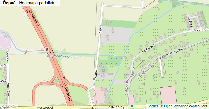 Řepná - mapa podnikání