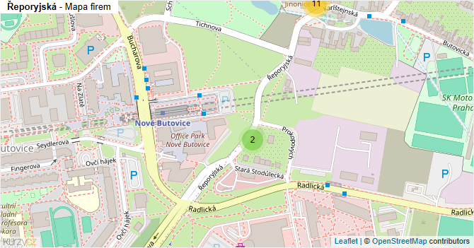Řeporyjská - mapa firem