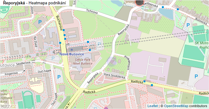 Řeporyjská - mapa podnikání