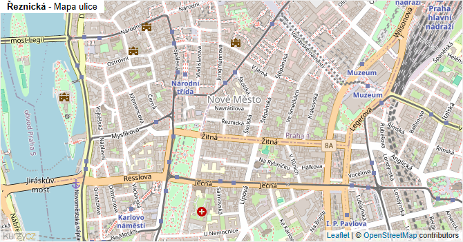 Řeznická - mapa ulice