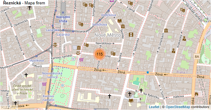 Řeznická - mapa firem