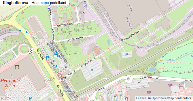 Ringhofferova - mapa podnikání
