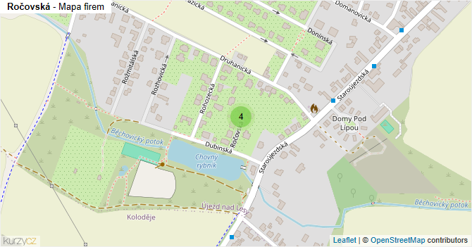 Ročovská - mapa firem