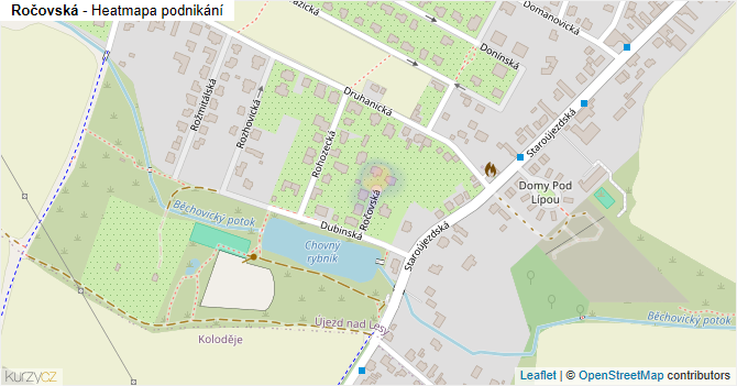 Ročovská - mapa podnikání