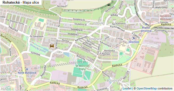 Rohatecká - mapa ulice