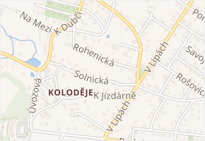 Rohenická v obci Praha 4 - mapa ulice