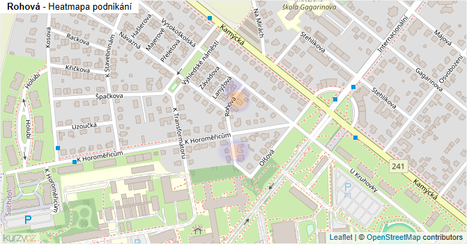 Rohová - mapa podnikání