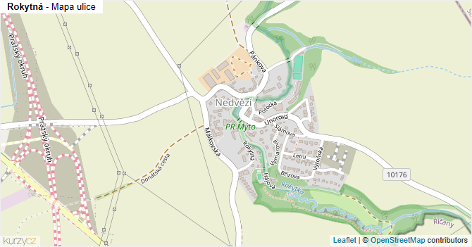 Rokytná - mapa ulice