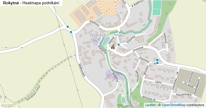Rokytná - mapa podnikání