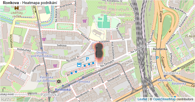 Ronkova - mapa podnikání