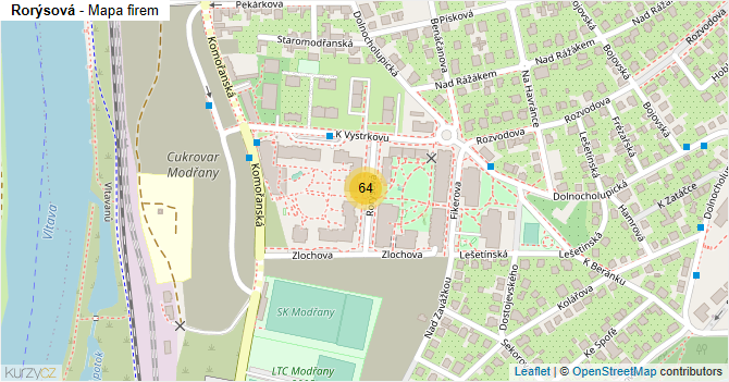Rorýsová - mapa firem