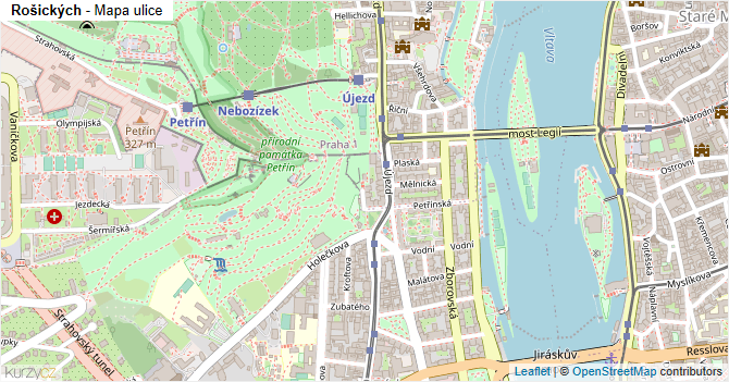 Rošických - mapa ulice