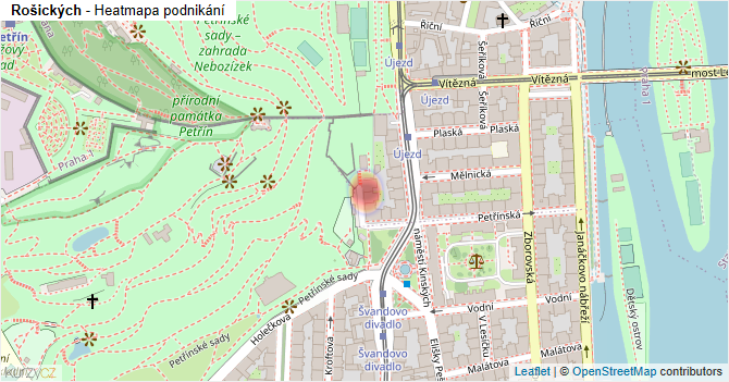 Rošických - mapa podnikání