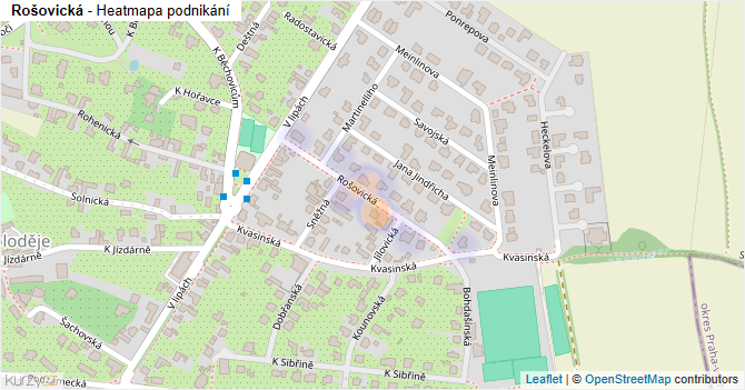 Rošovická - mapa podnikání