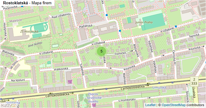 Rostoklatská - mapa firem