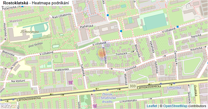 Rostoklatská - mapa podnikání