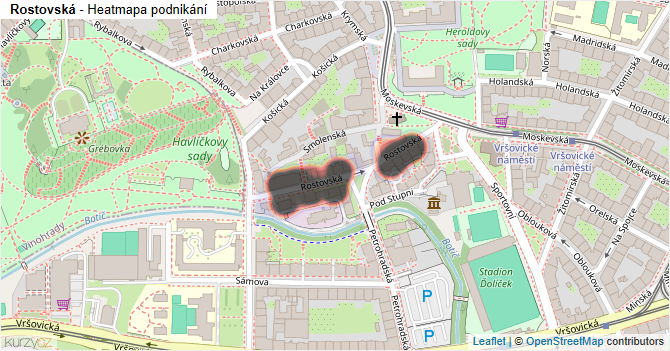 Rostovská - mapa podnikání