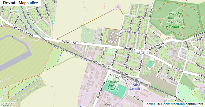 Rovná - mapa ulice