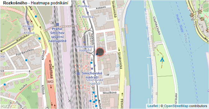 Rozkošného - mapa podnikání
