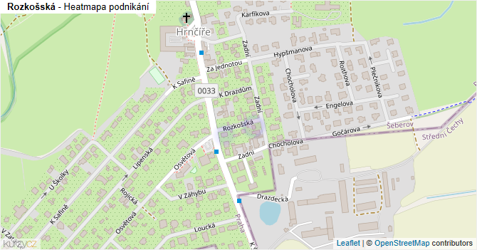 Rozkošská - mapa podnikání