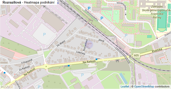 Rozrazilová - mapa podnikání