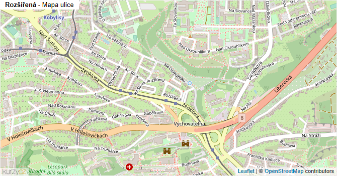 Rozšířená - mapa ulice