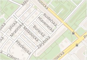 Rudečská v obci Praha - mapa ulice