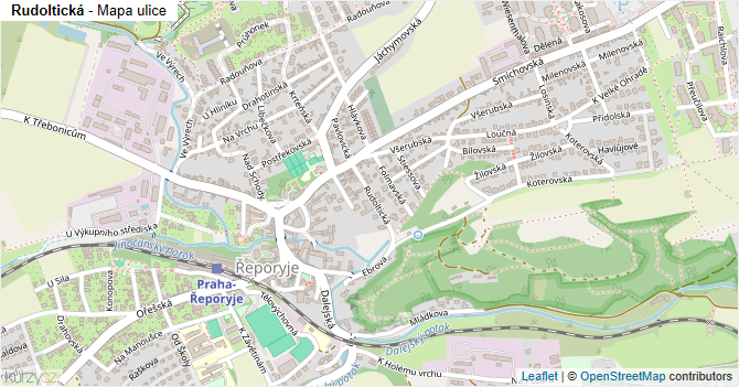 Rudoltická - mapa ulice