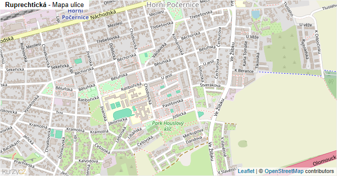 Ruprechtická - mapa ulice