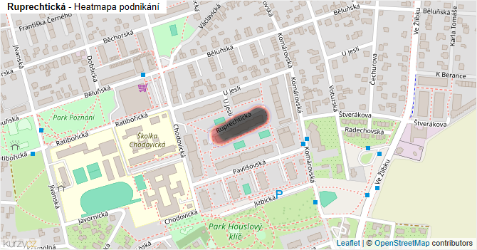 Ruprechtická - mapa podnikání