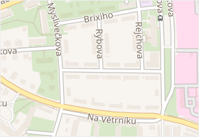 Rybova v obci Praha 8 - mapa ulice