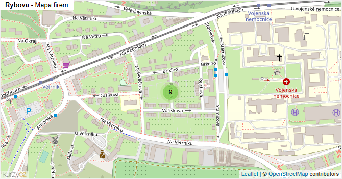 Rybova - mapa firem