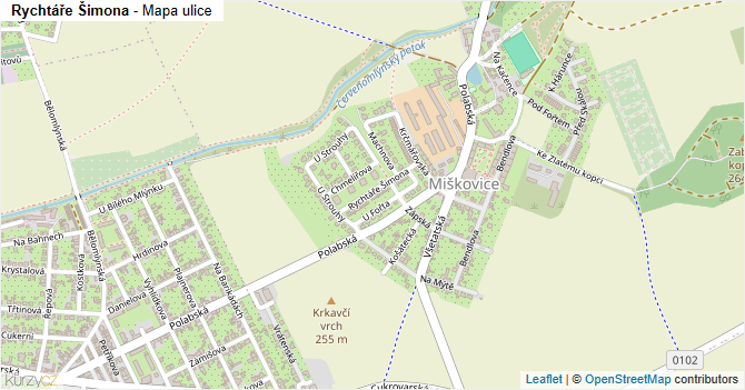 Rychtáře Šimona - mapa ulice
