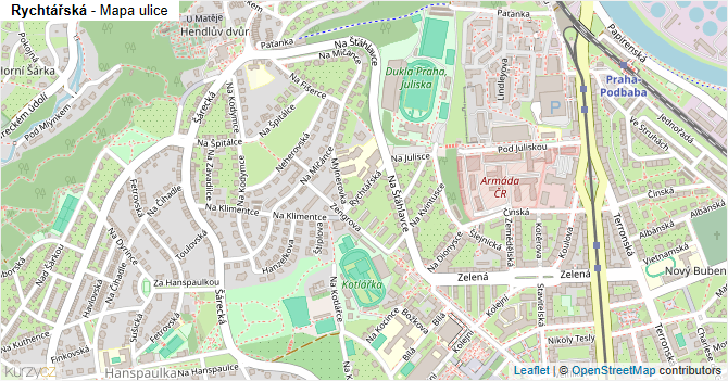 Rychtářská - mapa ulice