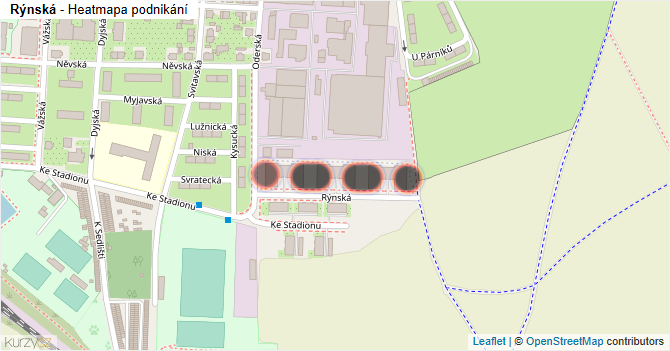 Rýnská - mapa podnikání