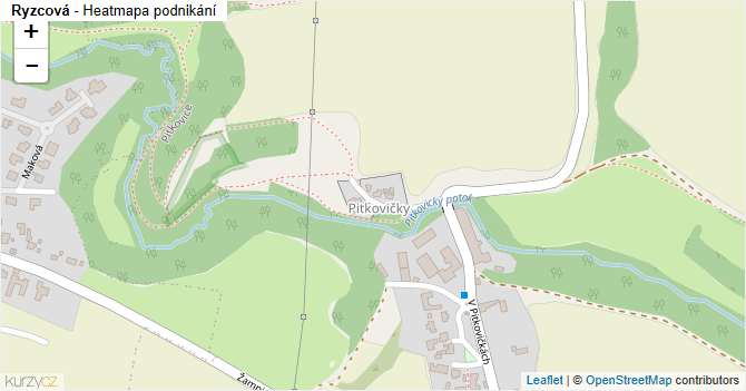 Ryzcová - mapa podnikání