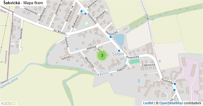 Šakvická - mapa firem