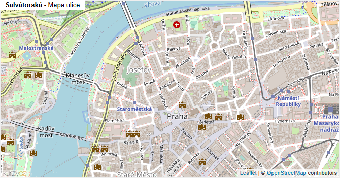 Salvátorská - mapa ulice