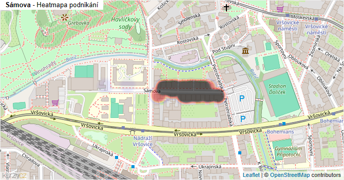 Sámova - mapa podnikání
