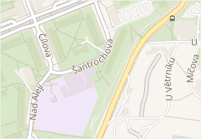 Šantrochova v obci Praha - mapa ulice