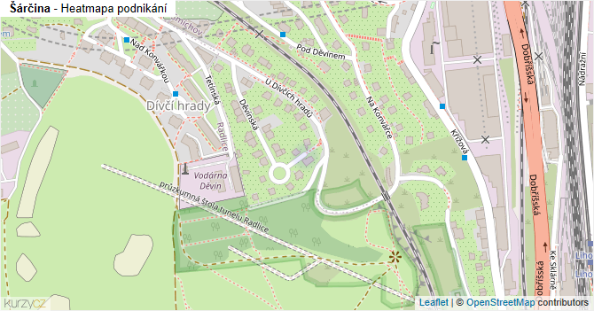 Šárčina - mapa podnikání